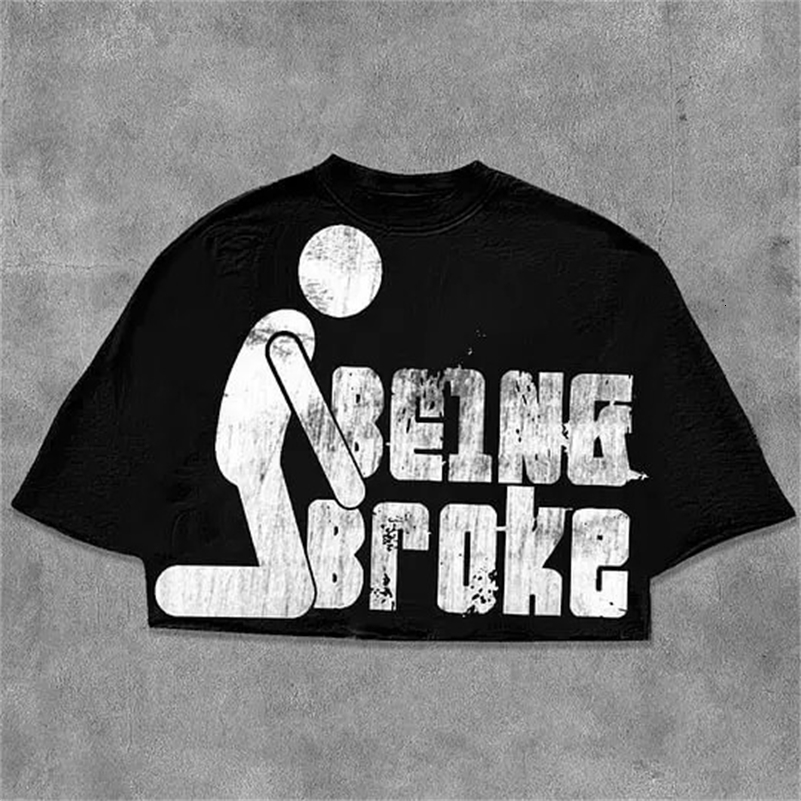 2025 Mens and Womens Y2k Retro Punk Graphic Print TShirt HipHop Goth Oversized Casual Short Sleeve Top y250704