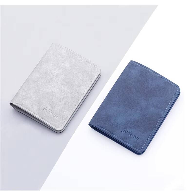 2025 New Style Mini Thin Men Mens Purse Coin Pouch Card Holder Short Vertical Pu Leather Wallet ddmynov