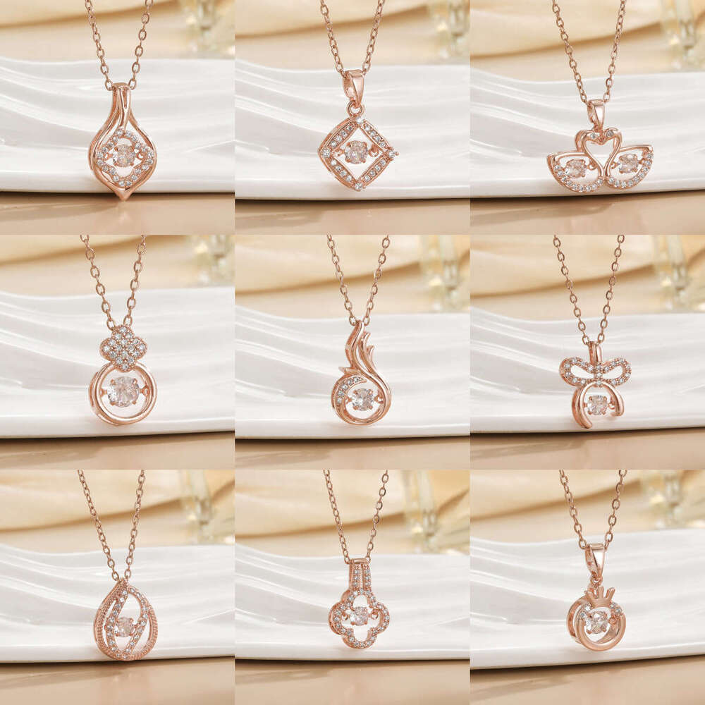 Titanium Steel Non-Fading Smart Necklace For Women, Elegant And Simple Lucky Clover Collarbone Chain, Unique Design Sense Neck Chain Jewelry 0F3