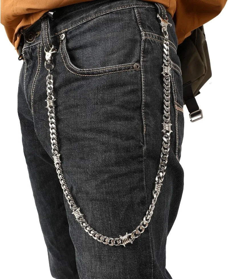 Biker Wallet Chain for Men Boyfriend Heavy Duty Pocket Chain with Round Clasp Men Chains for Jeans Pants Clothing Accessories 250717