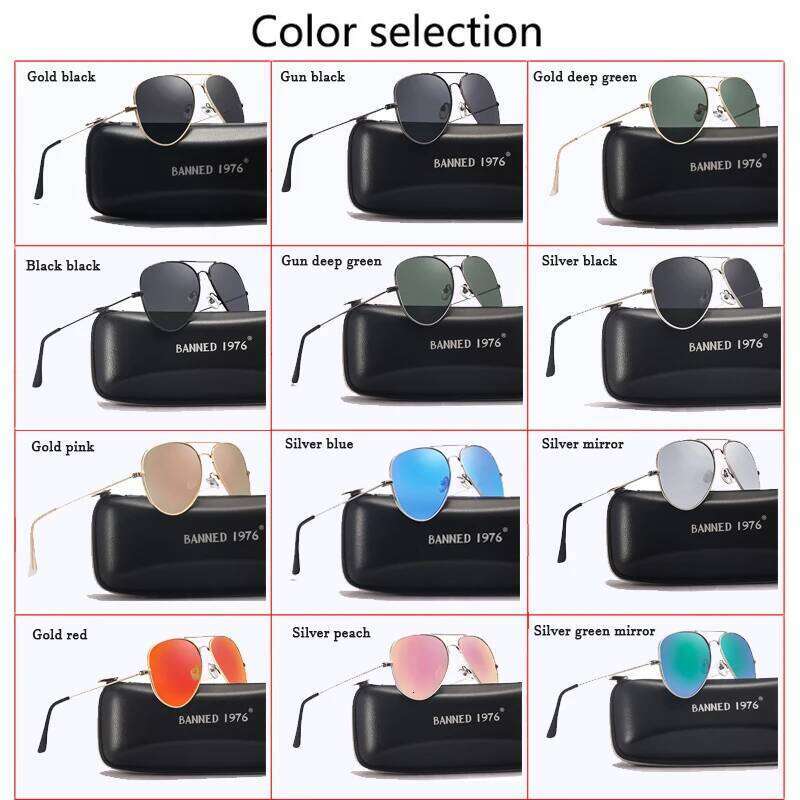 Polarized Aviation Sunglasses Metal Frame Designer Cool Women Men Shades Feminin Brand Name Male Oculos Female Vintage Glasses