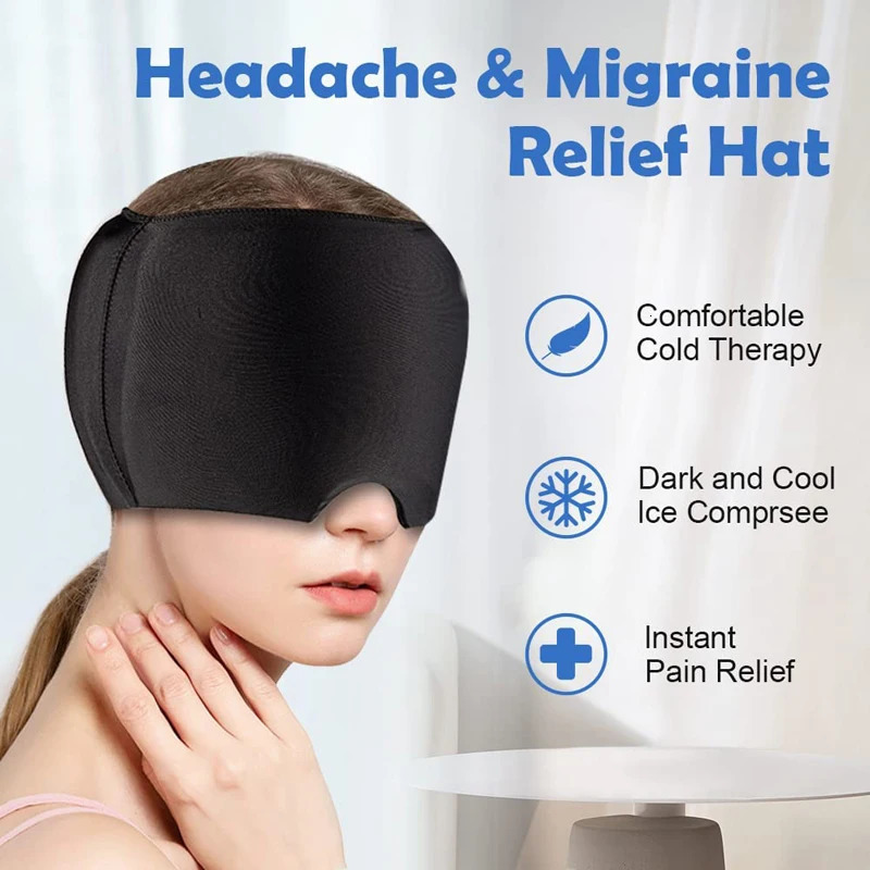 Gel Ice Headache Migraine Relief Hat Cold Compress Cap Ice Head Wrap Pack Eye Mask For Pressure Relieve Pain Ice Hat 250716