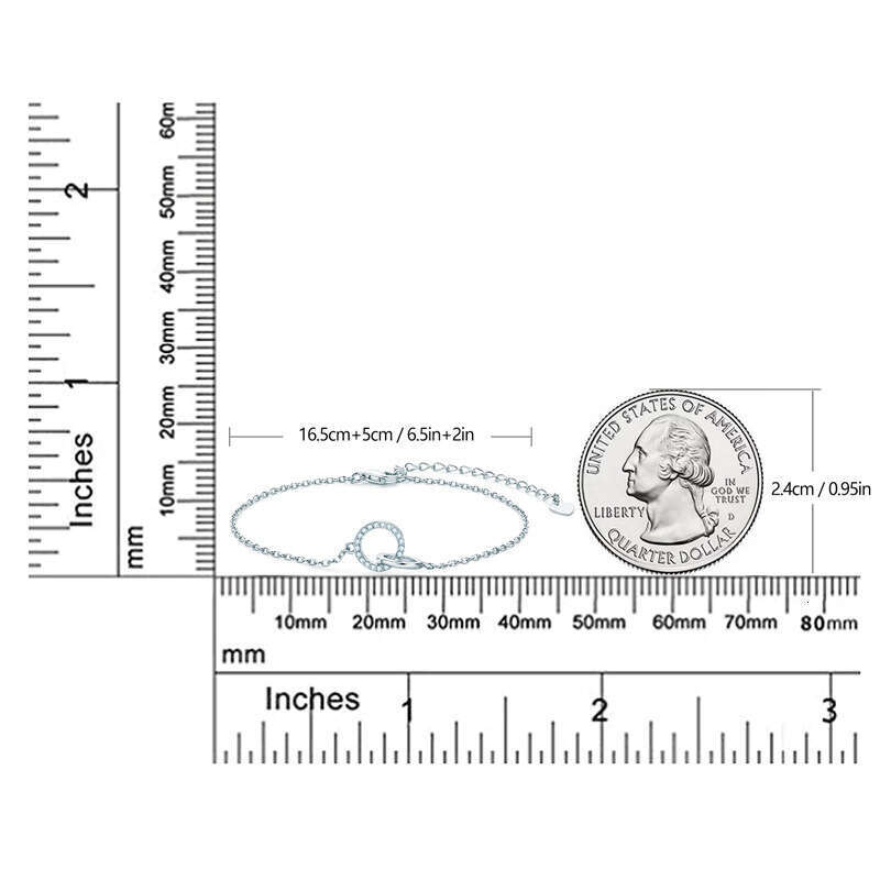 New Niche High-End Mobius Double Ring S Sier D Color Moissanite Bracelet 016