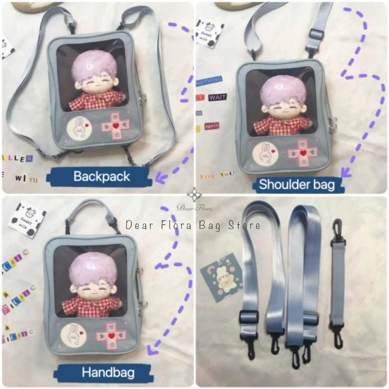 Y2K Cute Clear ItaBag Womens Lolita Backpack Kawaii Girl Shoulder Bag DIY Display Transparent Pocket Japanese Doll Tote Handbag 250714