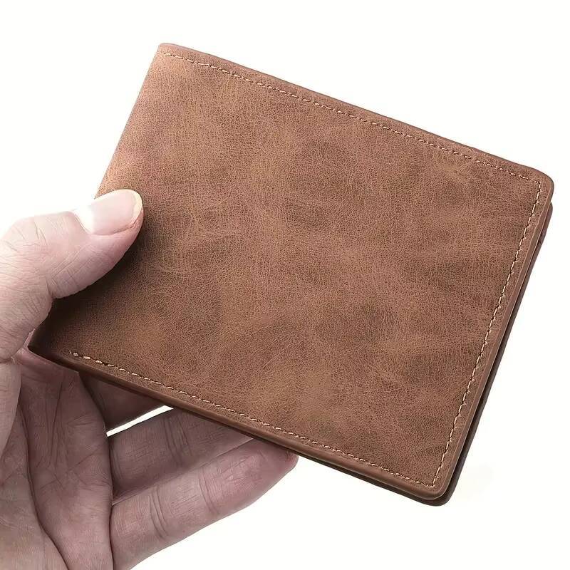 Mens Simple Soft PU Leather Vintage Thin Wallet Credit Card Holder ddmynov