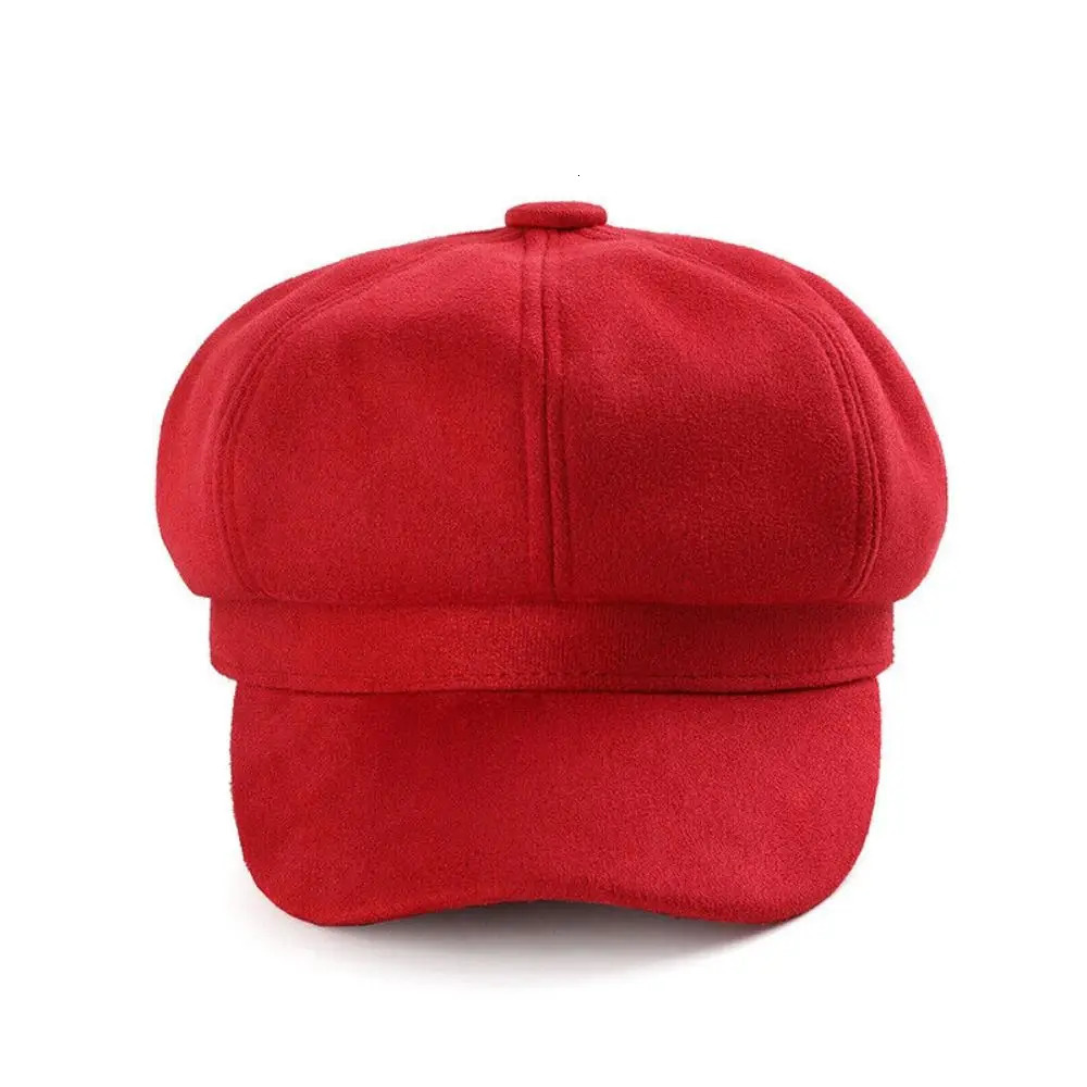 Casual Suede Fabric Hats Caps Solid Color Adjustable Baker Cap sboy Hat Berets Beret Hat 250716