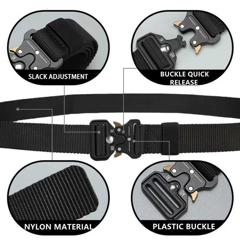 Men Belt Outdoor Hunting Outdoors Belt Multi-Function Buckle Nylon Belt High Quality Canvas Belt W250717