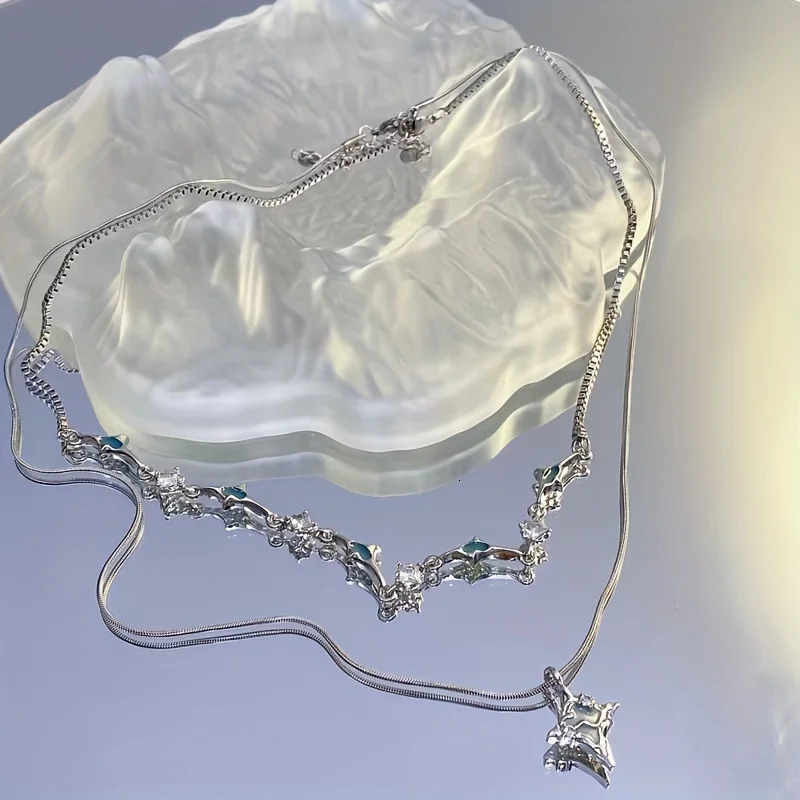 Beach Resort Style Beaded Star Pendant Necklace Women Cool Double Layered Stacking n Holiday Accessories Jewelry 250715