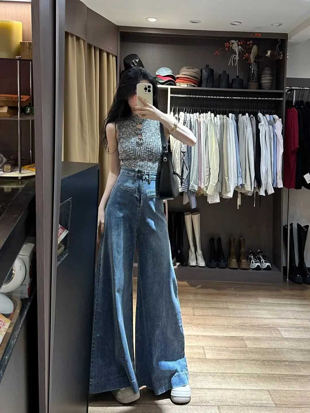 Baggy Jeans Y2k Womens Pants Skinny Jeans Woman High Waist Pants Womens Spring Clothes American Vintage Coquette Jeans Clothing R250716