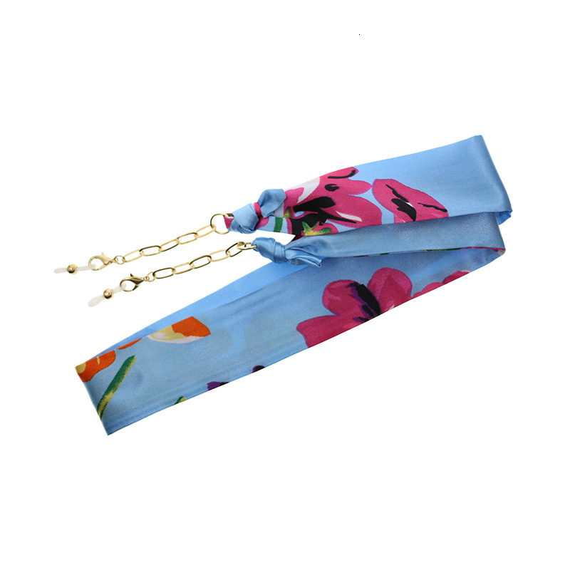 Silk Scarf for Women Spring Summer High-end Glasses Bohemian Fashion Sunglasses Anti-lost Chain Old Money Style Simple Accessories ddmythur