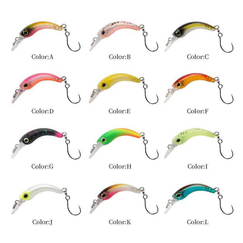 LETOYO Floating Injured Fishing Lure 40mm 1.2g Micro Lures Artificial Minnow Bait Wobblers For Trout Bass Perch Z250717