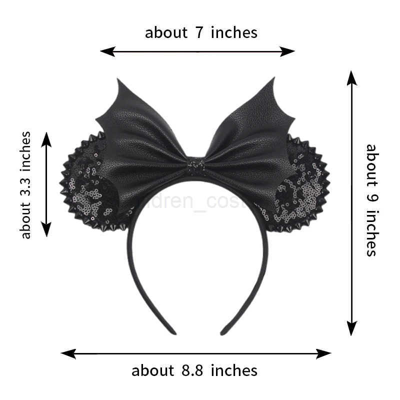 Disney New Halloween Mouse Ears Headband for Girls Women Sequin 5 Bow Hairband Girls Party Festival Gifts DIY Cosplay Hair Accessories W250717