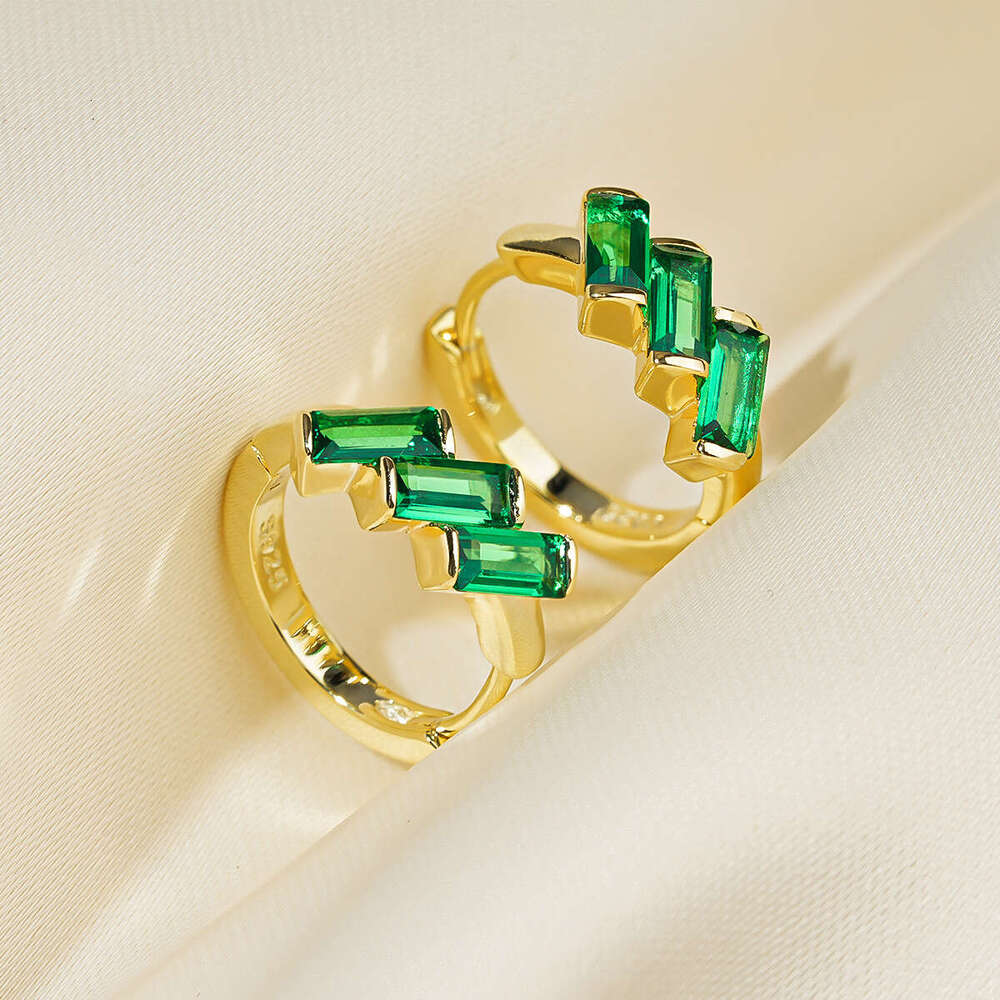 S Pure Sier Earringsfashionable Light Niche Colorful Zircon Jewelry Water Shell 269