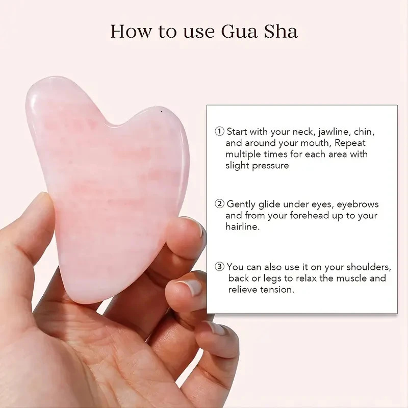 Natural Stone GuaSha Jade Scraper Facial Beauty Massage Tools Firm Skin Care Face Gua Sha SPA Physical Roller 250716