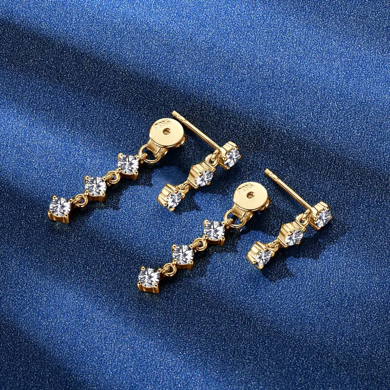 Lnngy m Drop Earrings 925 Sterling Silver Tassel Chain Earring For Women Girls Wedding Party Charms Jewelry Gift 250716