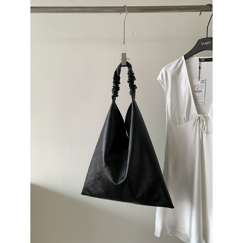 Tote Bag Premium Sense Versatile Women's Bag Pleated Design Shoulder Bag