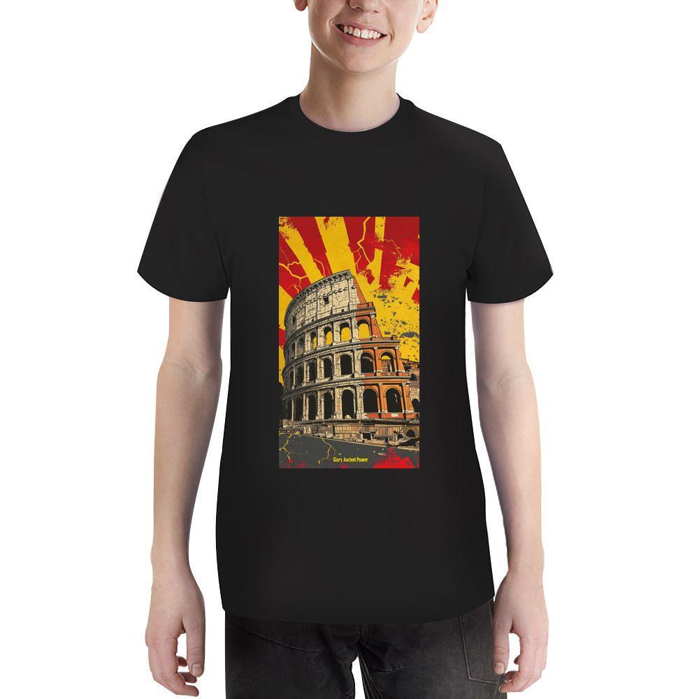ddmywed Boy and girl Children's T-shirt a T-shirt with an image of the coliseum in rome, italy