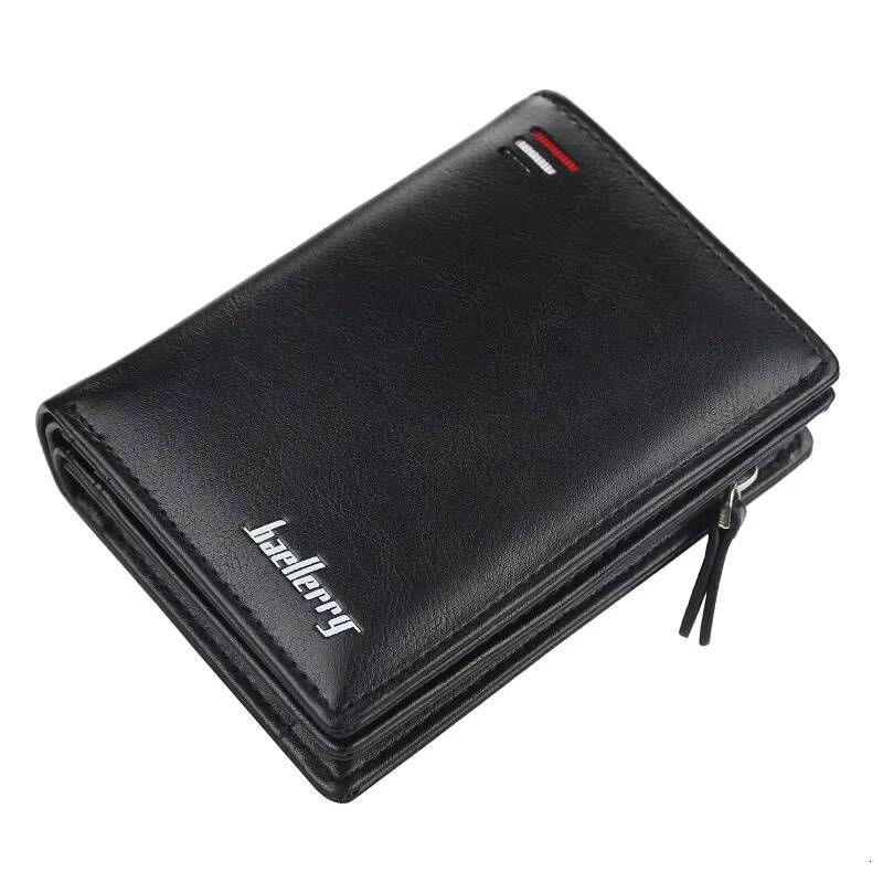 Fashion Men Wallets Name Engraving Zipper Card High Quality Male Purse PU Leather Coin Holder Wallet Carteria ddmynov