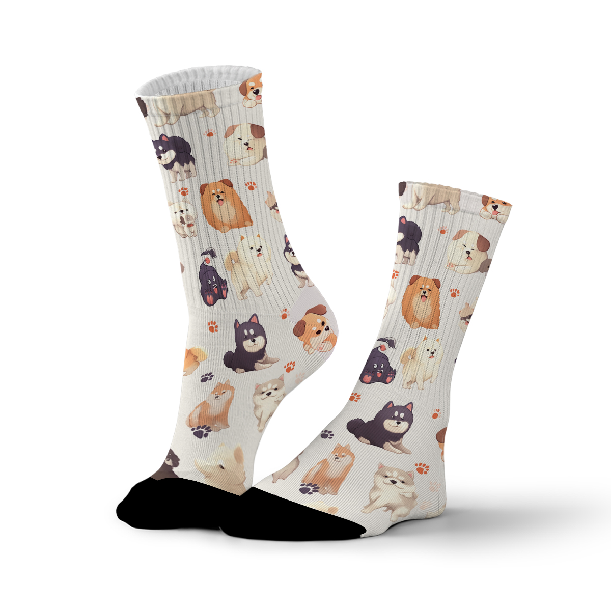 Cute Puppy Pattern fashion tube Socks: Unisex Aesthetic Style