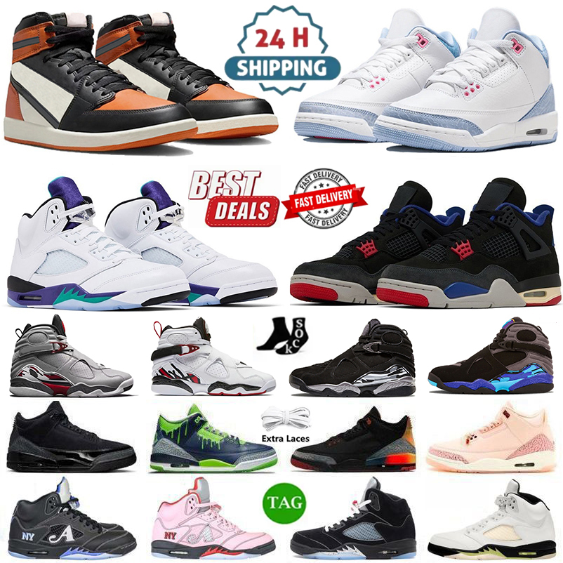 3s 4s 5s 8s 12s 14s Chaussures de basket-ball cobalt BLISS Aqua argent pur ciment blanc raisin melo noir raceur bleu métallique repensé remédier