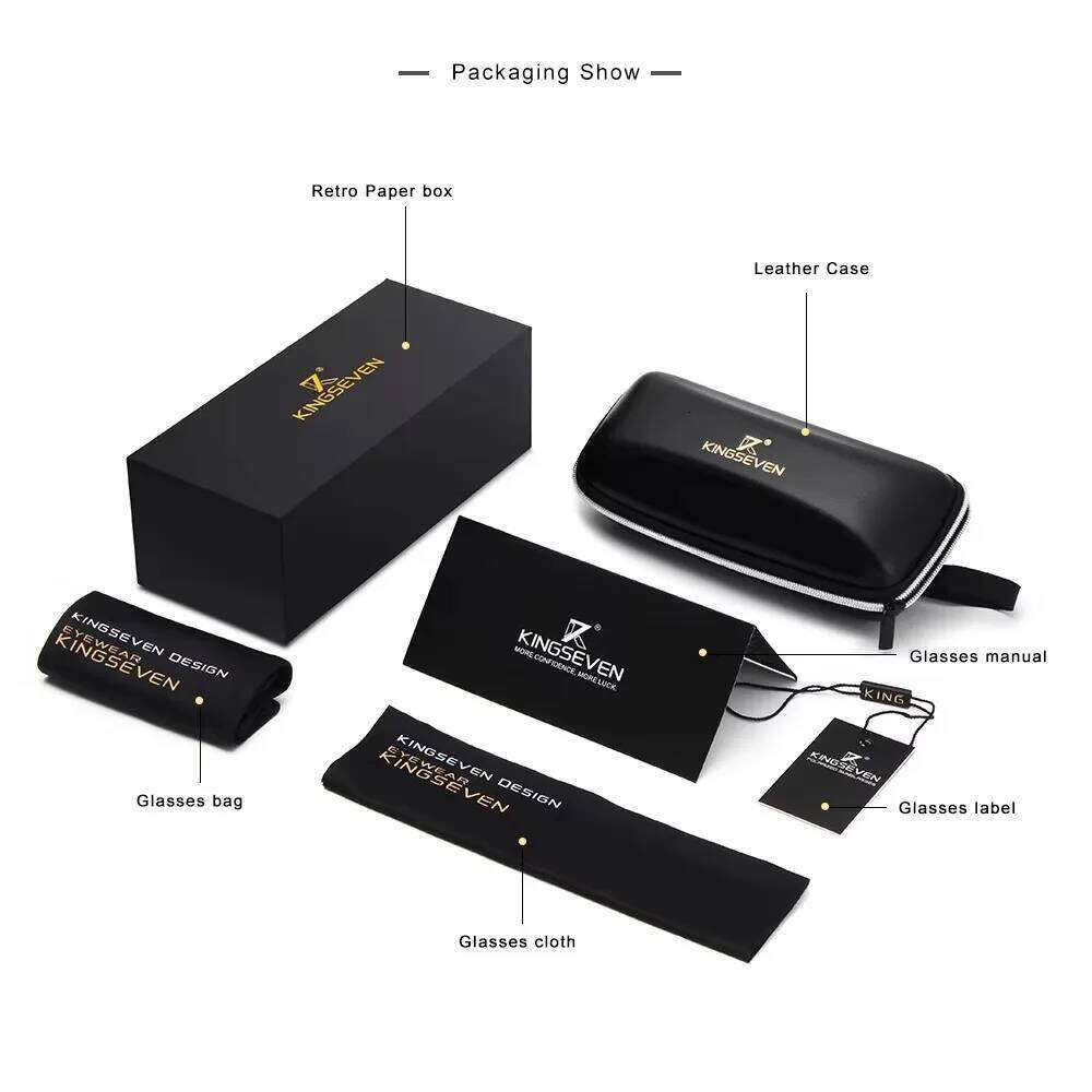 KINGSEVEN Pilot Sunglasses Quality Titanium Alloy Polarized UV400 Trendy Glasses For Men Women Driving Eyewear