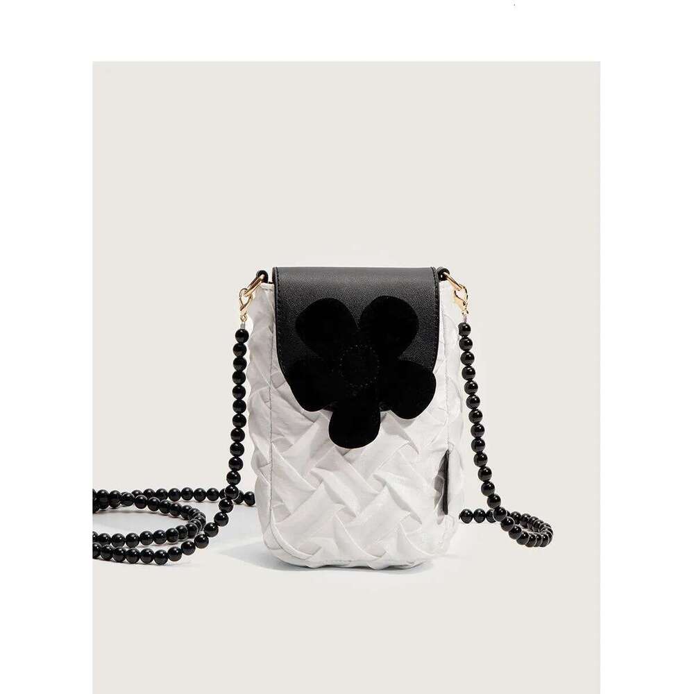 Spring Summer Women 2025 New Stylish Fresh Pleated Phone Fashion Shoulder Strap Crossbody Lipstick Bag