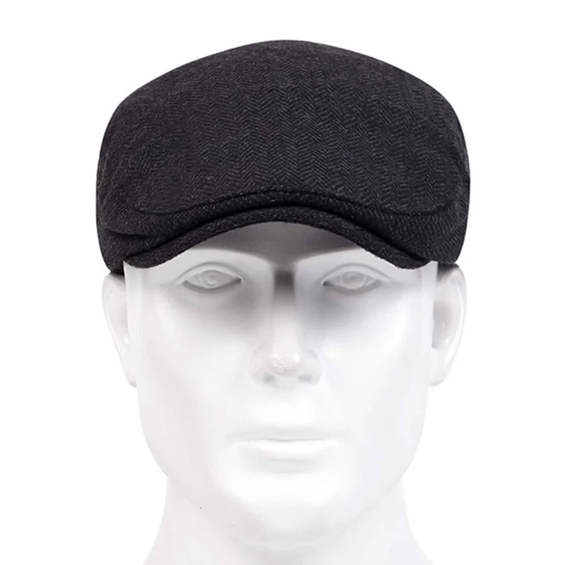 Character grid style beret hats fashion outdoor windproof cold hat mens and womens universal cap cotton warm caps 250716