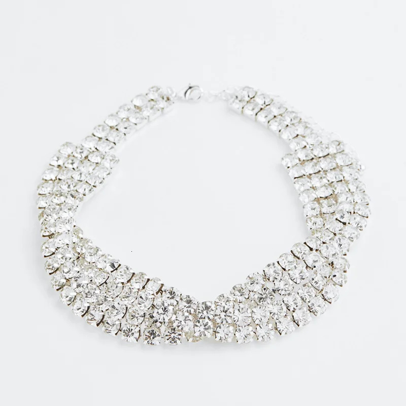Stonefans Fashion Rhinestone Twisted Chain Choker Necklace for Women Statement Multi Layer Necklace Collar Crystal Jewelry 250716