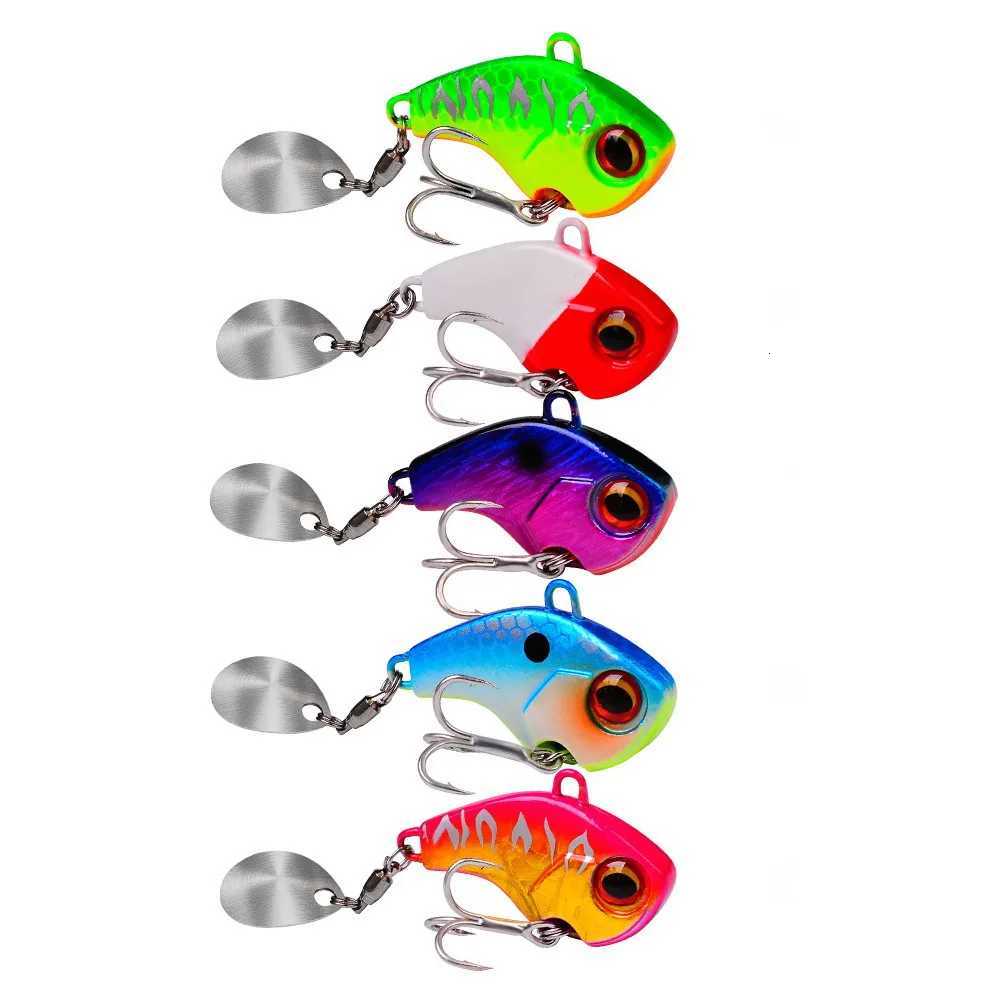 WobbLE Rotating Metal Vib Vibration Bait Winter Fishing 6g 15g 28g Artificial Hard Baits Spinner Spoon Lure Pesca Z250717