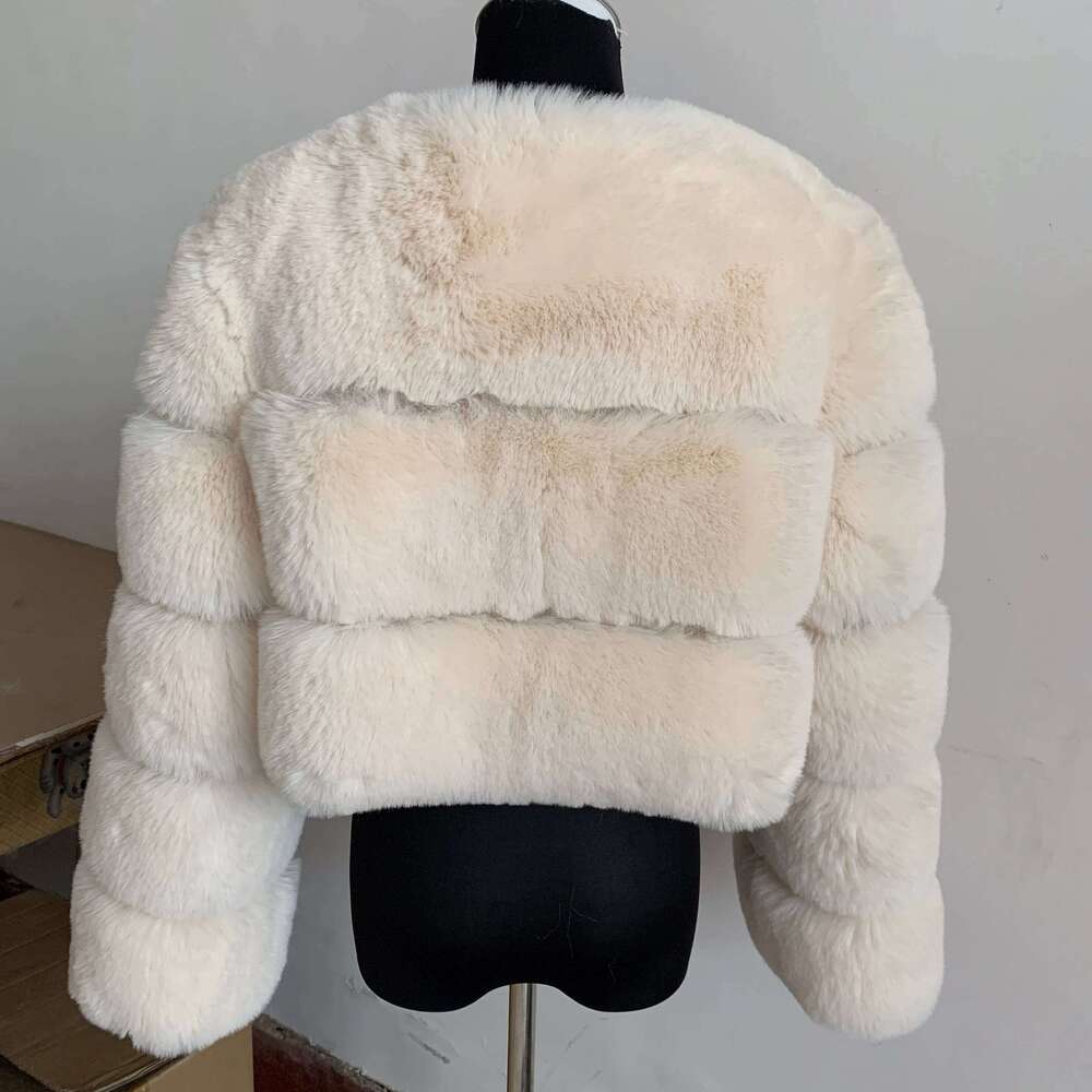 Womens Jacket Thick Short Fashion Winter Warm Faux Furry Clearance Offers Women's Synthetic Fur Coat