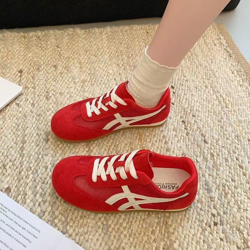Mesh Breathable German Training Shoes for Women 2025 Summer Autumn New Lightweight Student Versatile Flat Casual Sports Sneakers ddmysaturn