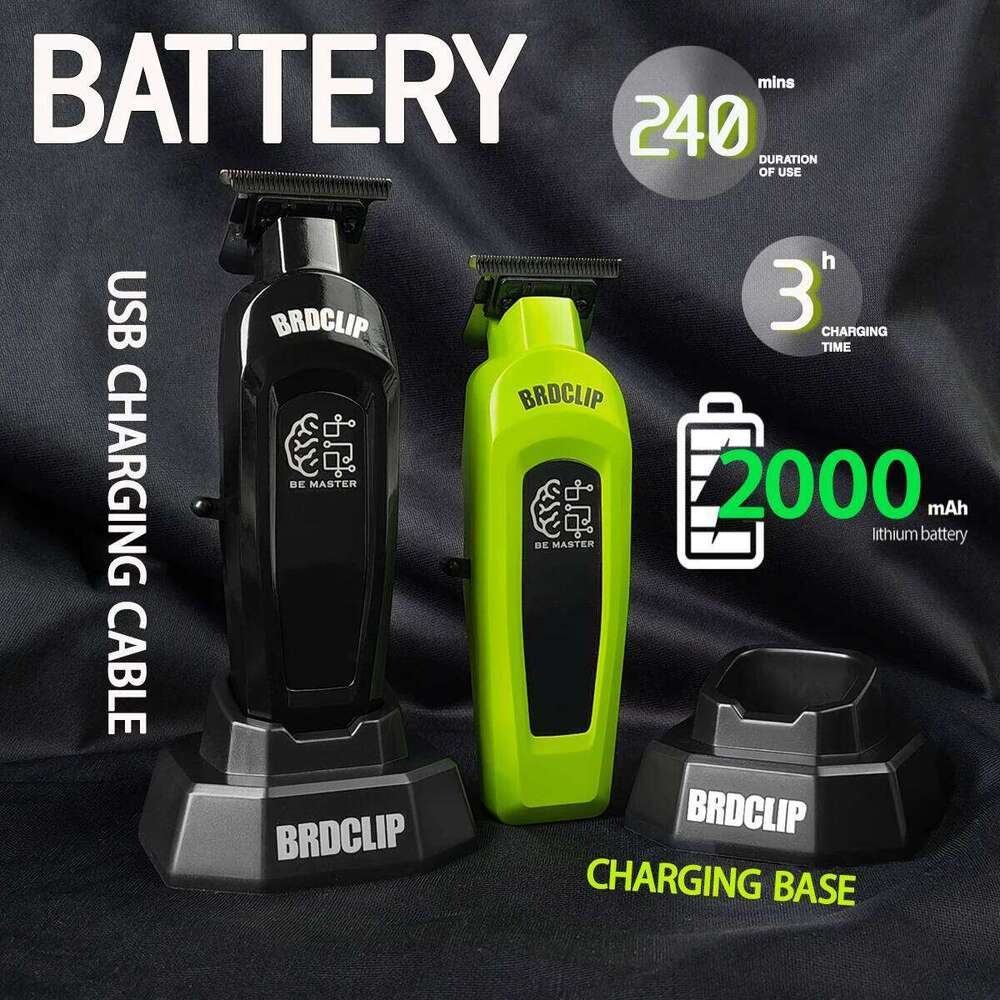 BRDCLIP BRD 107 Professional Electric Trimmer 8000Rpm With Base 2000Mah Hair Clipper For Man Barber Shop Carving Hine