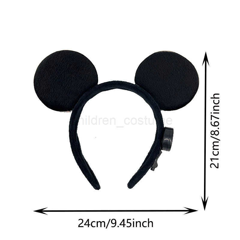 Disney Lovely Glowing Mouse Ear Headband Luminous Light Up Hairband For Girls Neon Headwear Cosplay Hair Band Hair Accessories H251217