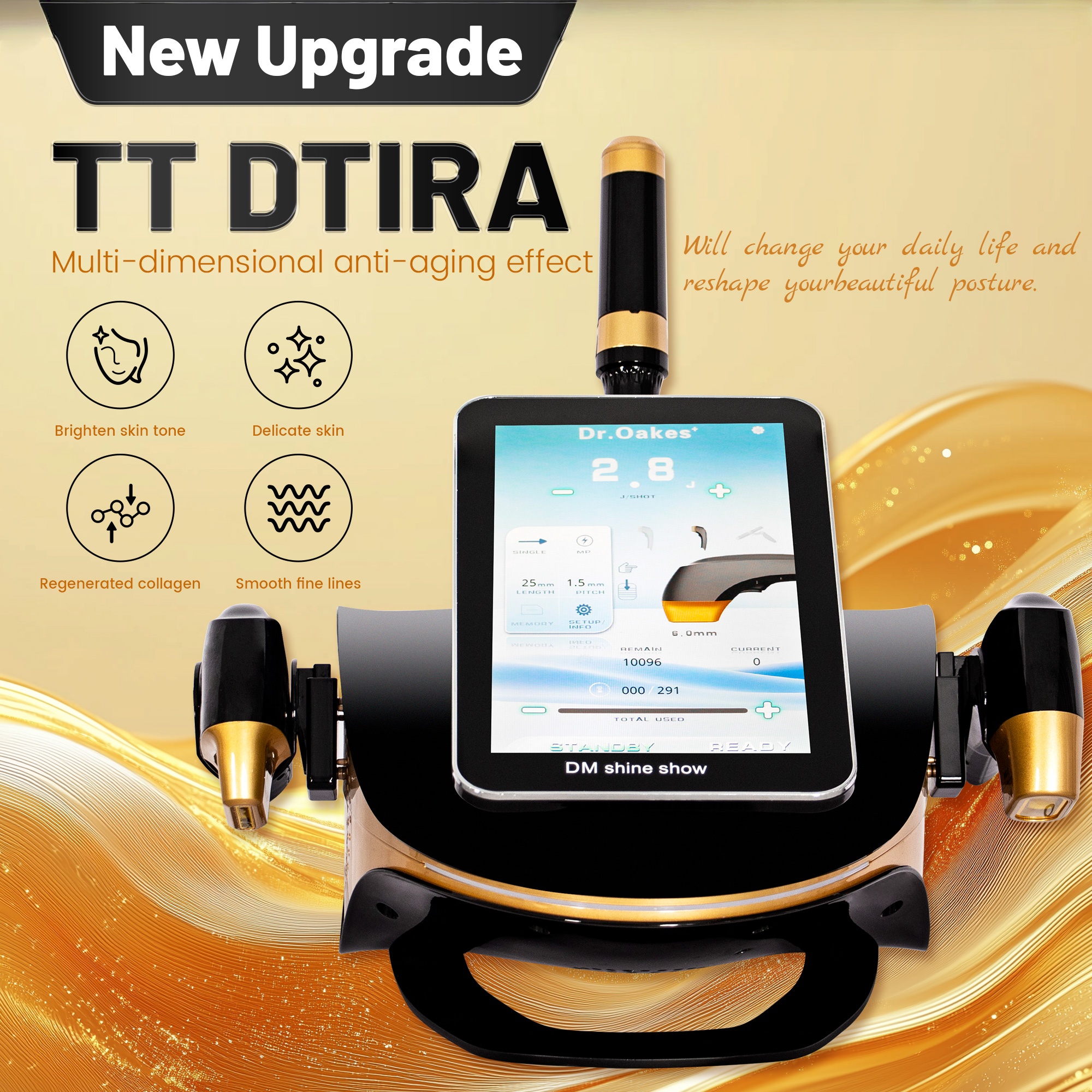 New Upgrade TT DTIRA Multi-dimensional Anti-aging Effect UL Tramicro Pulse Ultrasonic System HD Smart Screen