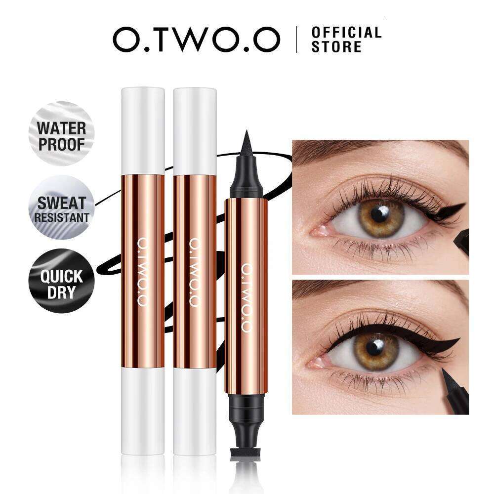 O.TWO.O Black Liner Stamp Pencil Waterproof Sdge-proof Liquid Eyeliner Easy Cat Eye Stencil Makeup Tool for Eyes X250717