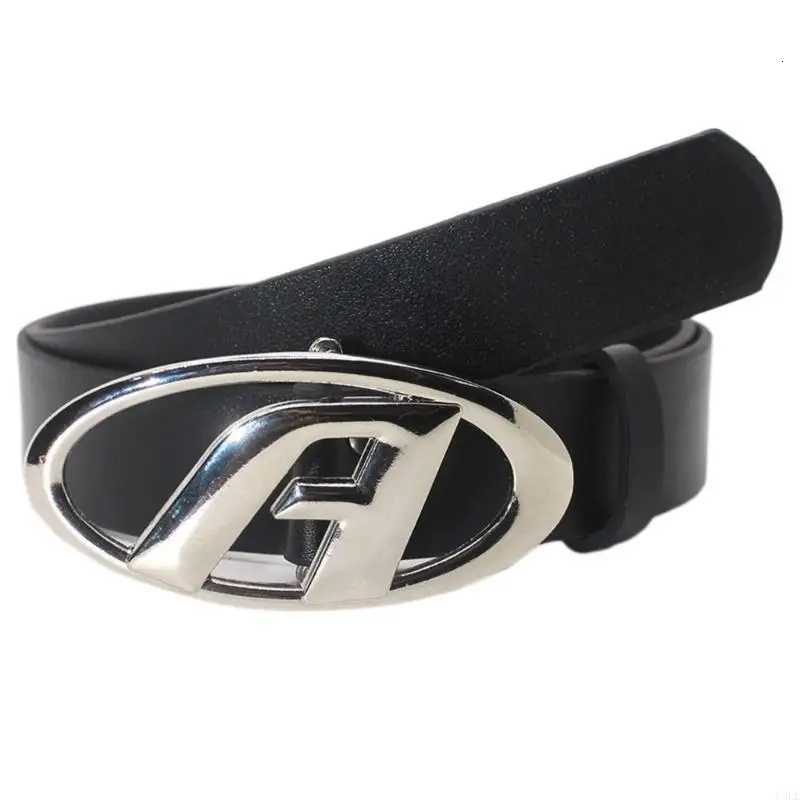 4LE Fashionable PU Leather Belt for Various Attires Elegant Waist Band Comfortable Letter A Buckle Waistband W250717