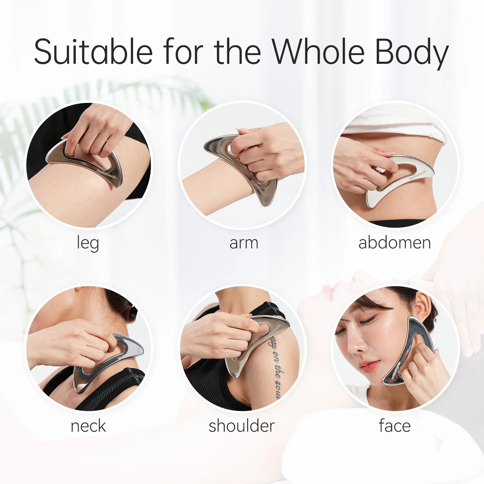 Muscle Gua Sha Tools for IASTM - Stainless Steel Tool for Myofascial and Deep Massage 250716