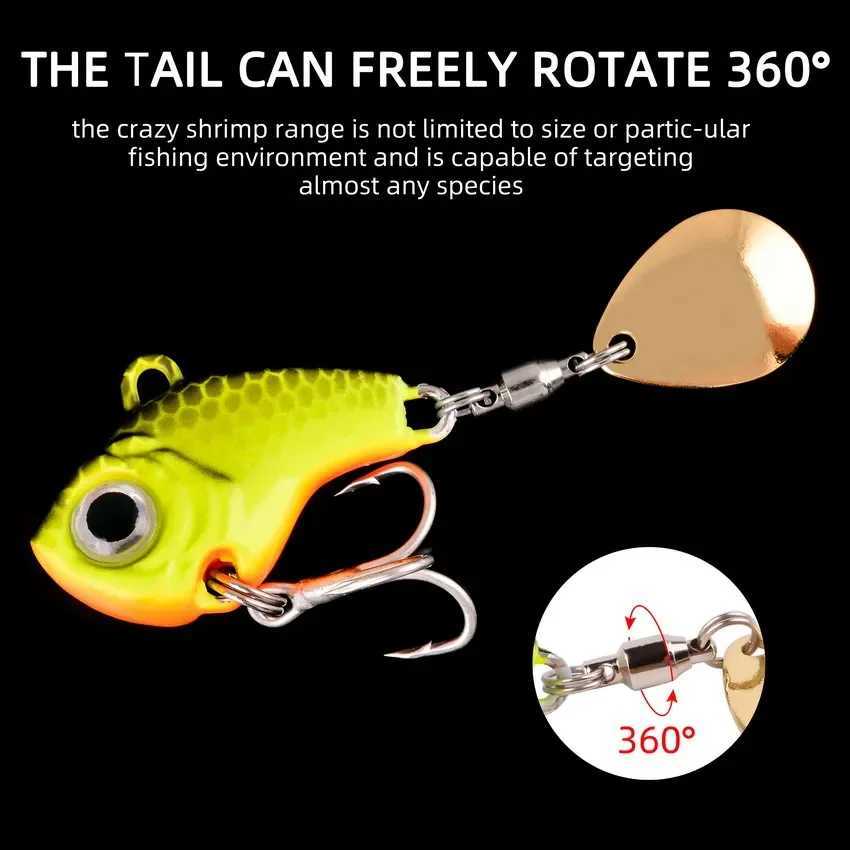 5Pcs/box Rotating Metal VIB vibration Bait Spinner Spoon 5g-20g Jigs Trout Winter Fishing Hard Baits TackLE Pesca Z250717