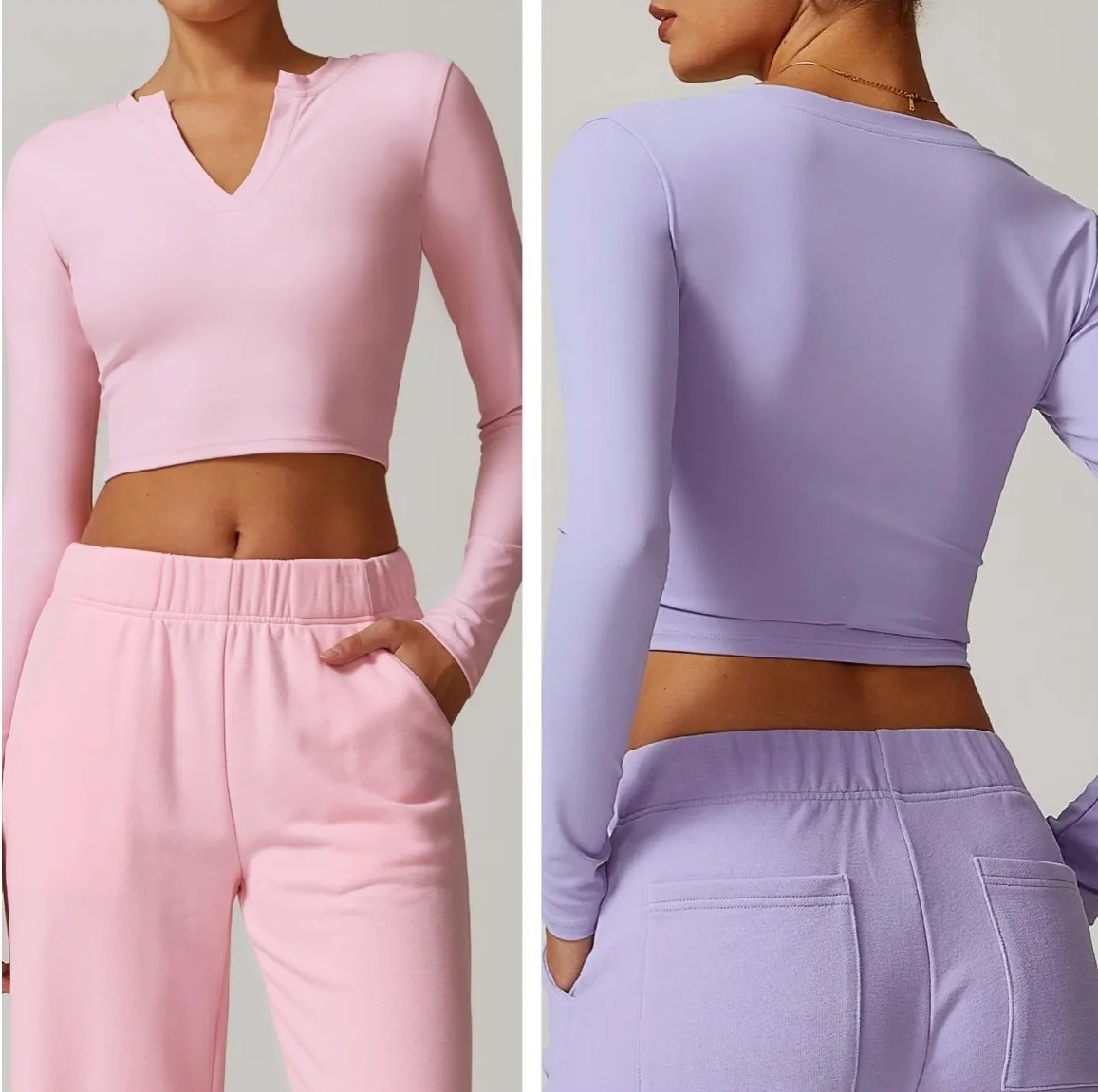 O535 Naked Feeling Long-sleeved T-shirt Yoga Clothes Outdoor Sports Coat Elastic Slimming Training Fitness Clothes