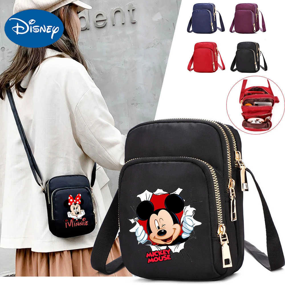 Disney Mickey Minnie Mouse Women Shoulder Bags Cell Phone Purse Crossbody Shoulder Strap Handbag Female Girls Bags Teenagers Bag Gift W250717