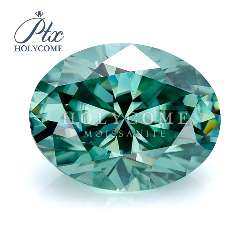 Factory Sale Original Color Green Moissanite Brilliant Cut Various Shapes 0.1ct to 10ct High Quality VVS1 Clarity Loose Moissanite for Fashion Jewelry