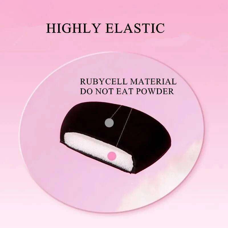 Lishu 3pcs Black Makeup Blender Puffs Powder Concealer Foundation Cream Dry Wet Dual Use Details Cosmetics Applicator Sponge X250717