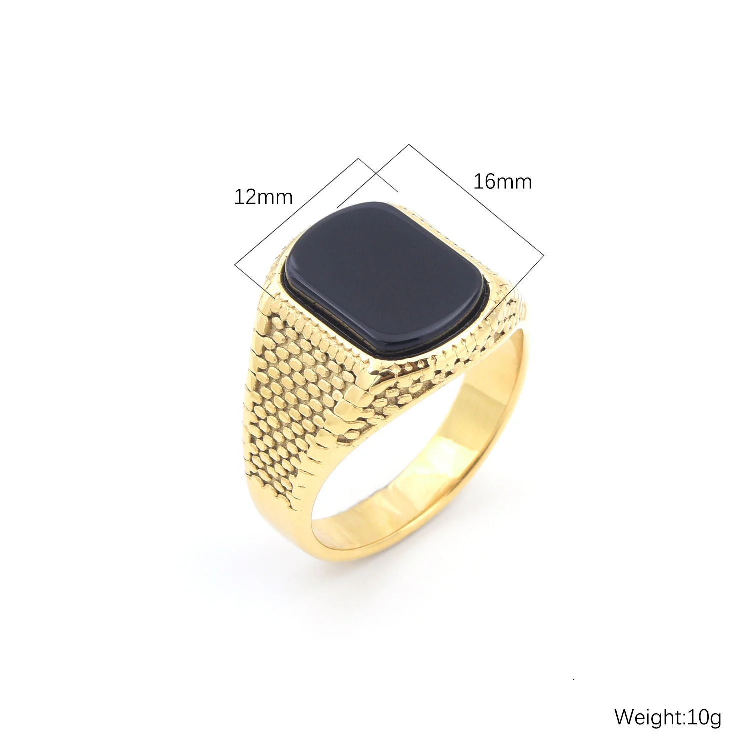 Mens High Quality Stainless Steel Multiple Color Gemstone Styles Onyx Rings Jewelry Professional Factory Made 250716