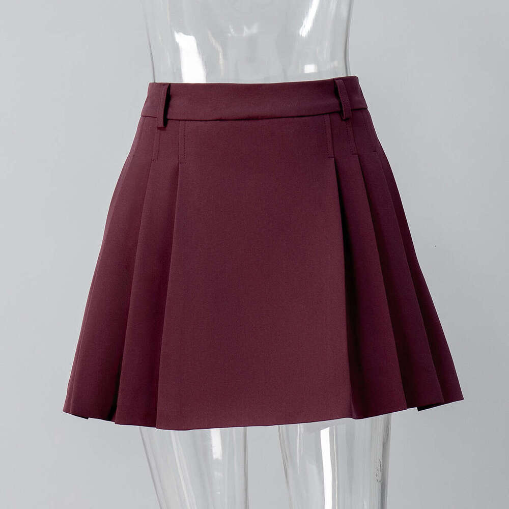 Minimalist Pleated Spring Summer New Versatile Hot Girl Short Sweet Mini Skirt For Women B5