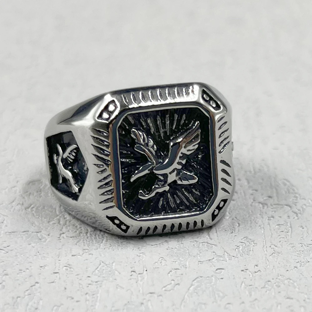 Arrival Retro Womens Ring Unisex Eagle Fashion Hip Hop gold color Ring Gothic Eagle Ring Jewelry for Men Trendy 250716