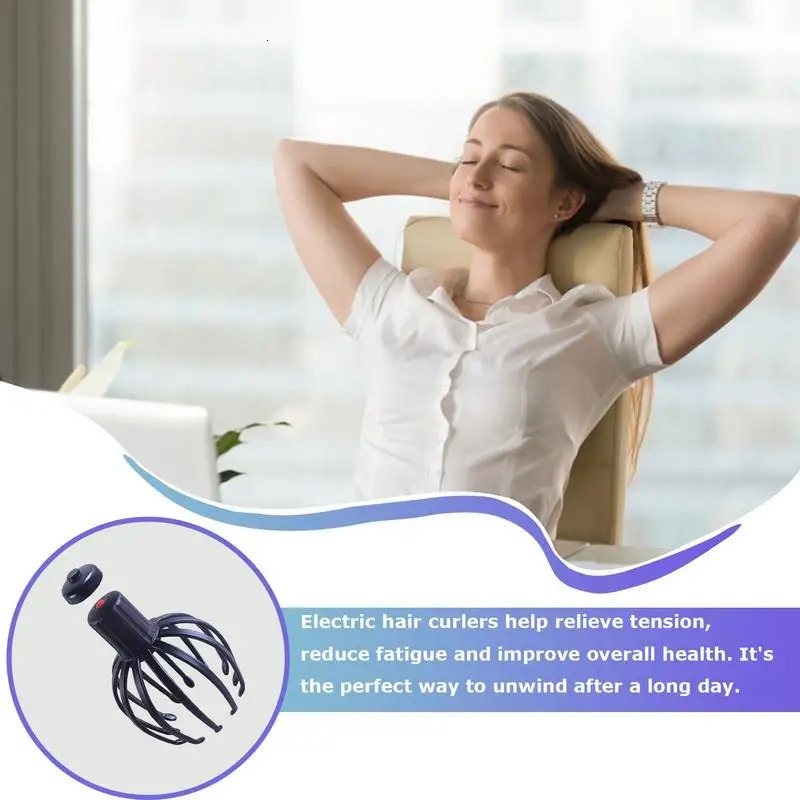 Head Massager Neck Massage Octopus Scalp Stress Relax Healing rechargeable PVC Health Care Tool Body Head Massage Beauty Tool 250716