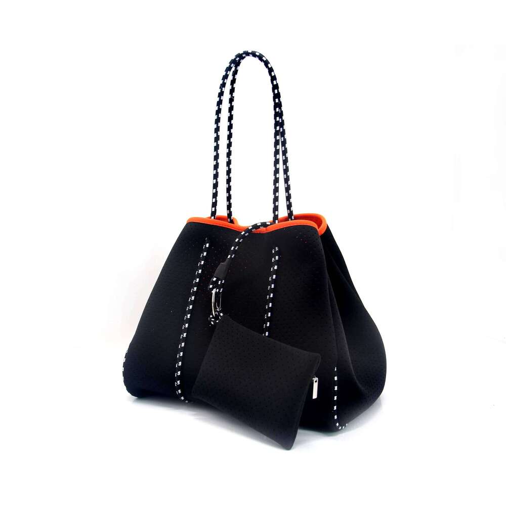New Arrival Hot Selling Tote Wholesale Large Shopping Handbags Perforated Neoprene Beach Bag For Women