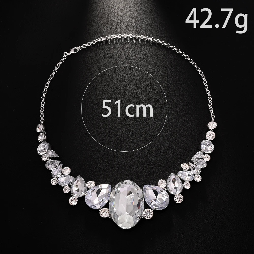 Stonefans Trend Exaggerated Crystal Choker Necklace Wedding Accessories Fashion Large Rhinestone Collar Choker for Women 250716