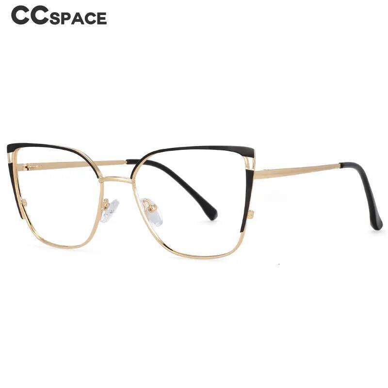 54427 Fashion Bule Light Blocking Metal Optical Prescription Glasses Frames Women New Style Computer Eyeglasses