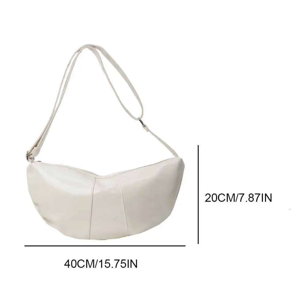 Women Crescent Shoulder PU Leather Dumpling Crossbody Large Capacity Half Moon Everyday Purse Ladies Daily Bag